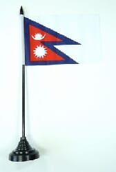 Nepal Tisch-Fahne mit Fuss | 10 x 15 cm - Bild 1