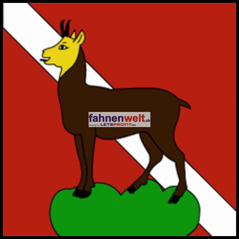 Fahne Gemeinde 1652 Botterens Ehemalige Gemeinde (FR) | 30 x 30 cm und Gr&ouml;sser - Bild 1