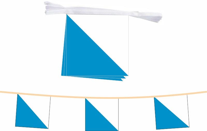 Fahnenkette Kanton Z&uuml;rich | 15 Fahnen 20 x 20 cm 5 m lang - Bild 1