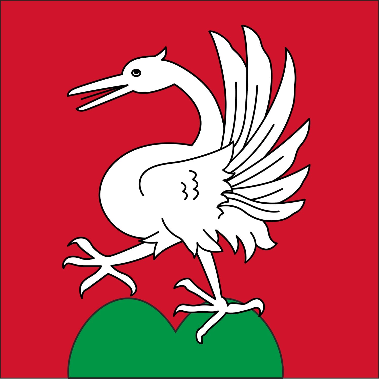 Fahne Gemeinde 1659 Rougemont (VD) | 30 x 30 cm und Gr&ouml;sser - Bild 1