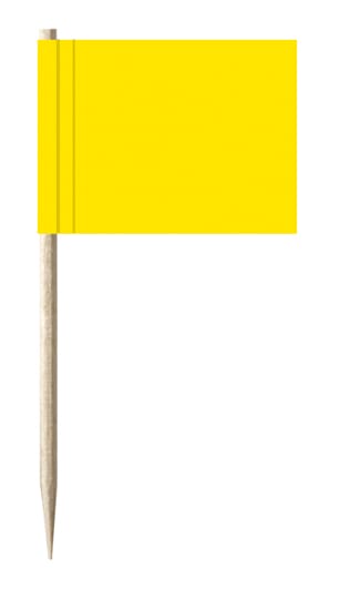Mini-Fahnen gelb Pack &agrave; 50 St&uuml;ck | 30 x 40 mm - Bild 1