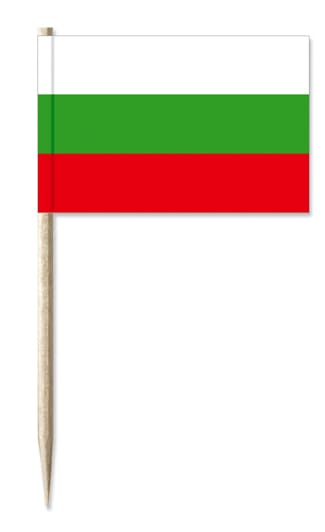 Mini-Fahnen Bulgarien Pack &agrave; 50 St&uuml;ck | 30 x 40 mm - Bild 1