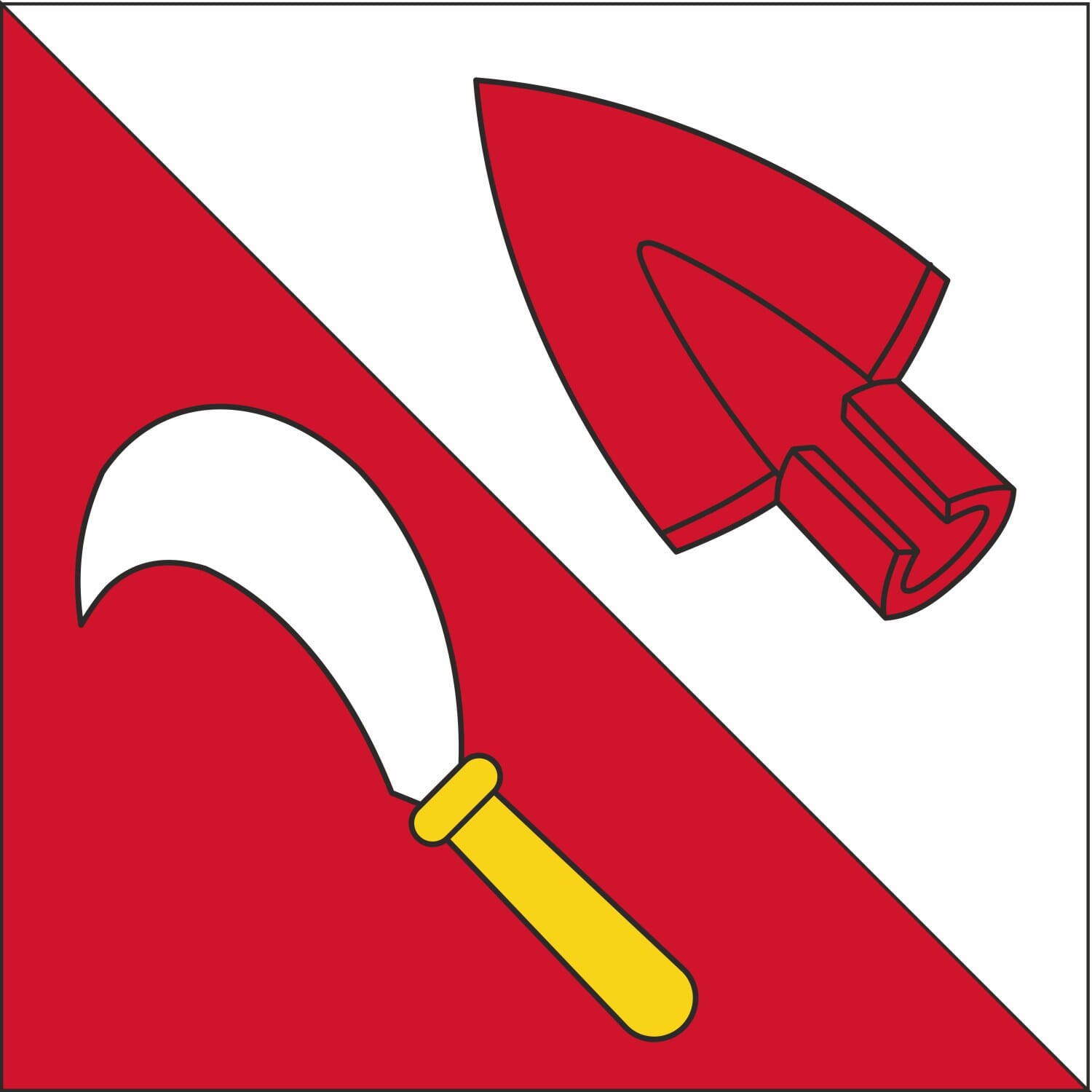 Fahne Gemeinde 8447 Dachsen (ZH) | 30 x 30 cm und Gr&ouml;sser - Bild 1