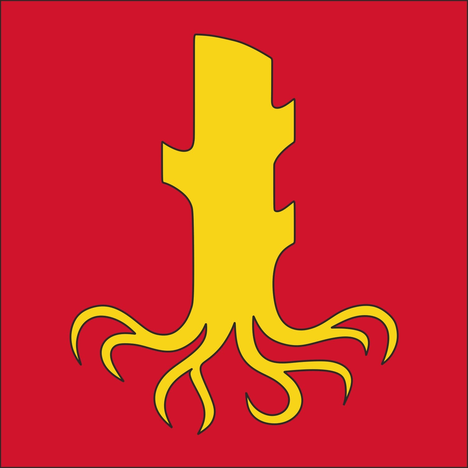 Fahne Gemeinde 8477 Oberstammheim Ehemalige Gemeinde (ZH) | 30 x 30 cm und Gr&ouml;sser - Bild 1