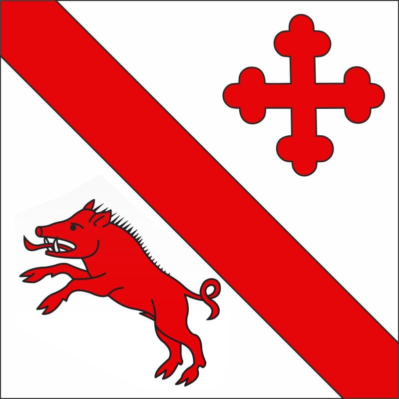 Fahne Gemeinde 1583, 1783, 1784 Courtepin (FR) | 30 x 30 cm und Gr&ouml;sser - Bild 1