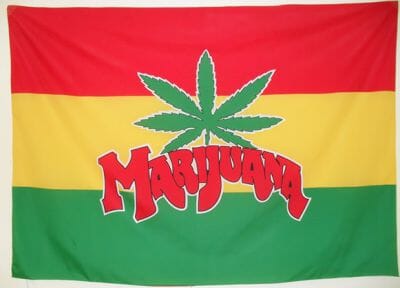 Marijuana Fahne gedruckt | 60 x 90 cm - Bild 1