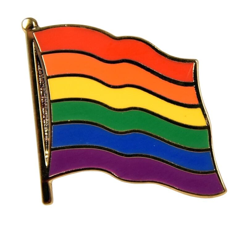 Flaggen Pin Regenbogen geschwungen | ca. 24 x 17 mm - Bild 1