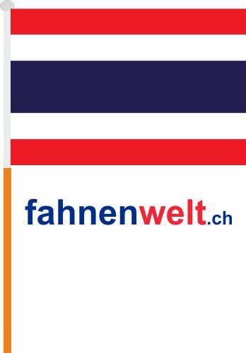 Thailand Fahne / Flagge am Stab Pack &agrave; 4 St&uuml;ck | 15.5 x 22.5 cm - Bild 1