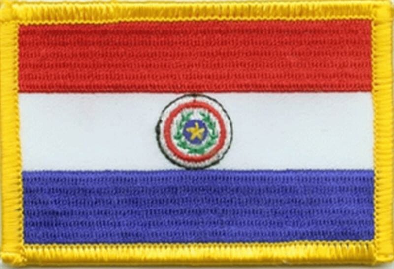 Patch Sticker zum aufb&uuml;geln Paraguay | 5.5 x 9 cm - Bild 1