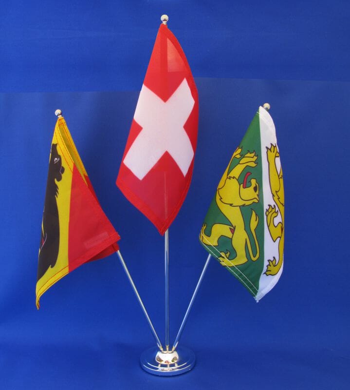 St. Gallen Tischfahne Top aus Stoff ohne St&auml;nder | 20 x 20 cm - Bild 4