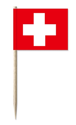Mini-Fahnen Schweiz Pack &agrave; 50 St&uuml;ck | 30 x 40 mm - Bild 1