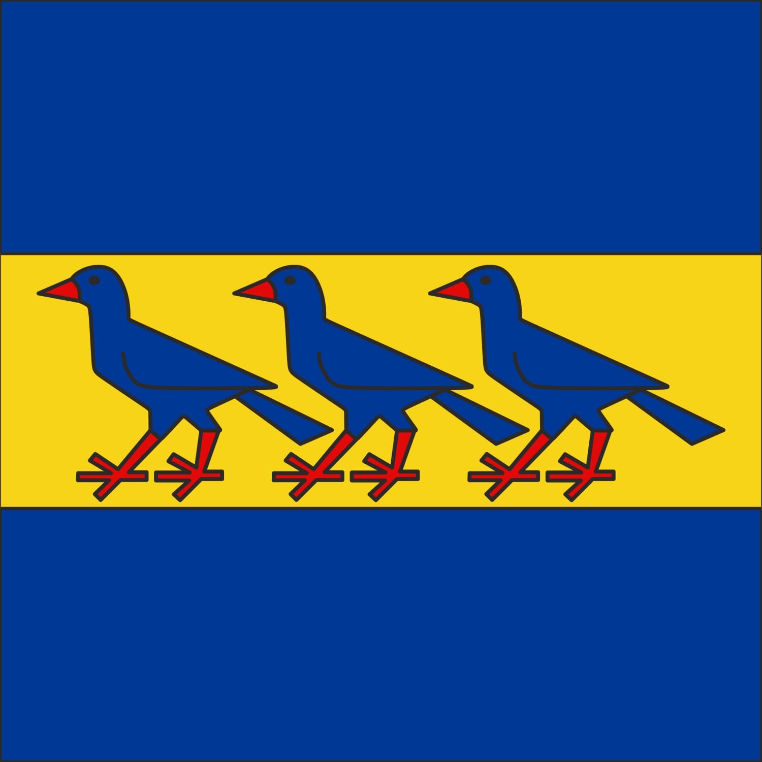 Fahne Gemeinde 5467 Fisibach (AG) | 30 x 30 cm und Gr&ouml;sser - Bild 1