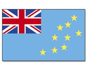 Tuvalu Hissfahne gedruckt im Querformat | 90 x 150 cm - Bild 1