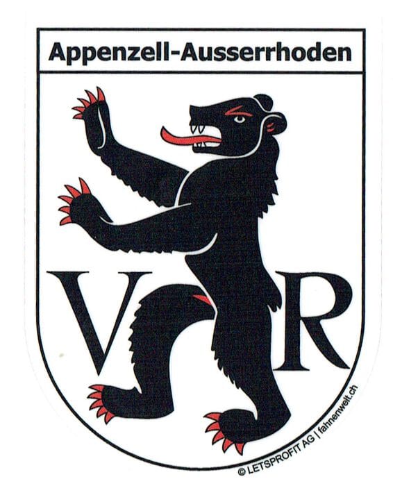 Wappen Appenzell-Ausserrhoden Aufkleber AR | 6.5 x 8.5 cm - Bild 1