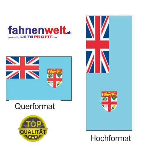 Fidschi Fahne aus Multi-Flag im Hoch- und Querformat | diverse Gr&ouml;ssen - Bild 1