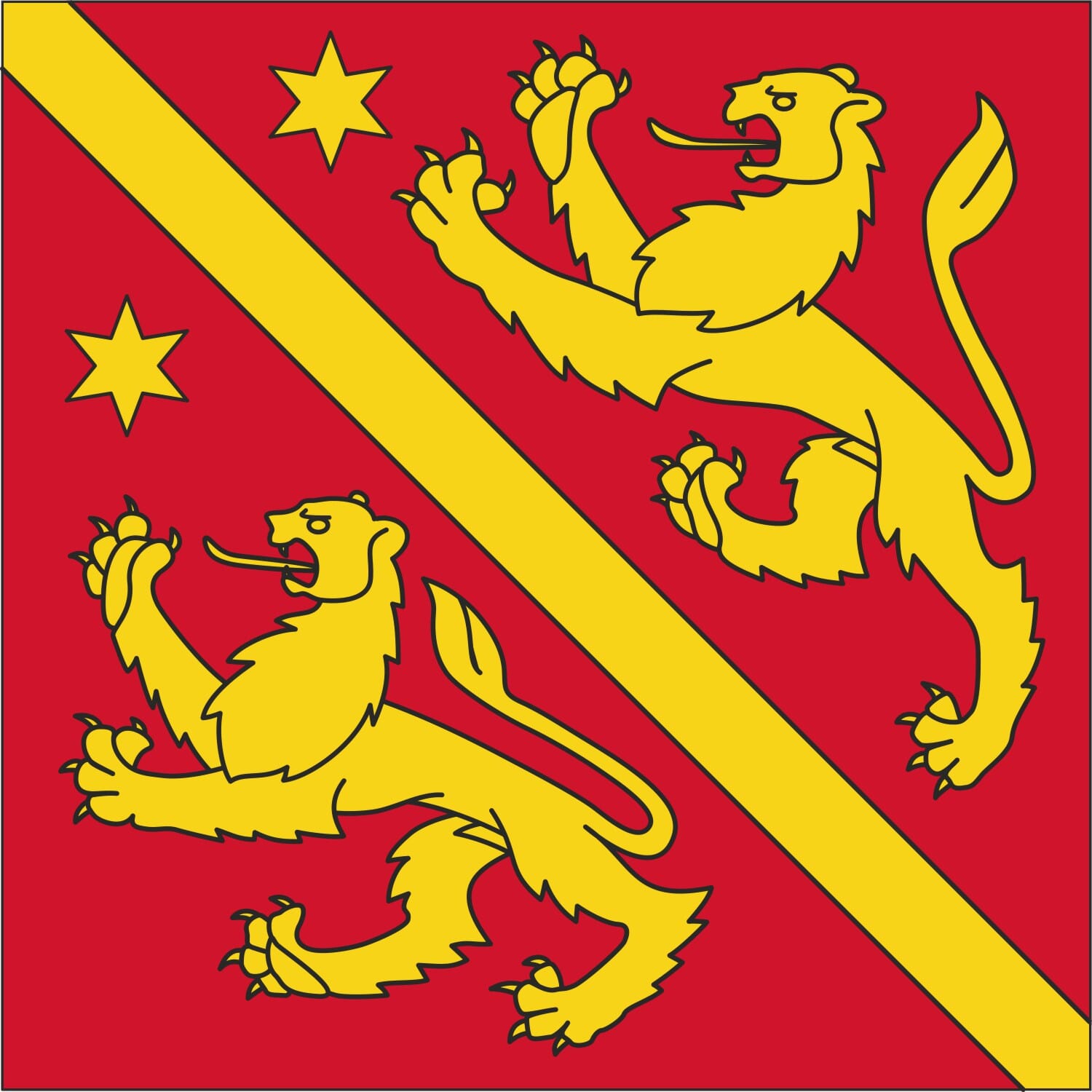 Fahne Gemeinde 8451 Kleinandelfingen (ZH) | 30 x 30 cm und Gr&ouml;sser - Bild 1