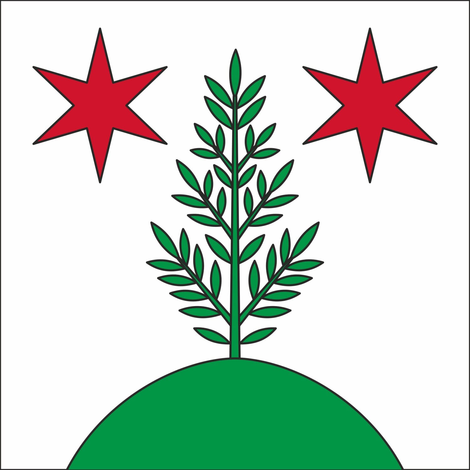 Fahne Gemeinde 4204 Himmelried (SO) | 30 x 30 cm und Gr&ouml;sser - Bild 1