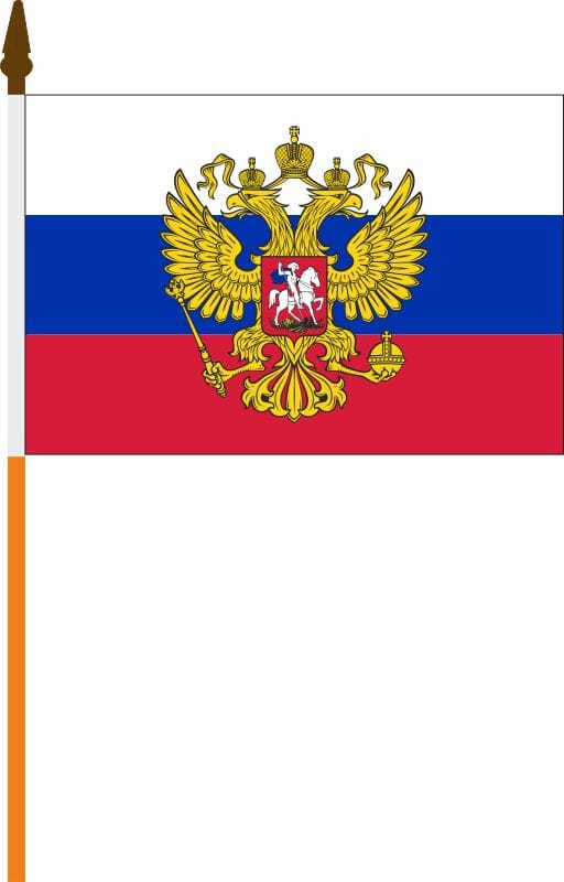 Russland mit Adler Fahne / Flagge am Stab | 30 x 45 cm - Bild 1