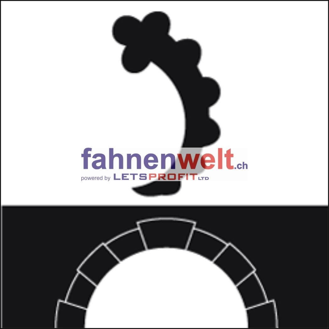 Fahne Gemeinde 7442 Clugin Ehemalige Gemeinde (GR) | 30 x 30 cm und Gr&ouml;sser - Bild 1