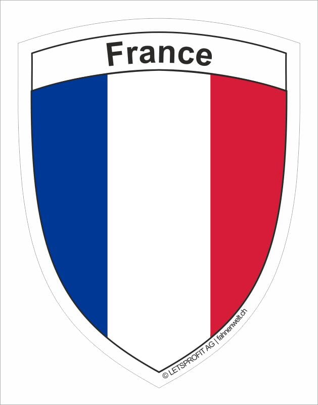 Aufkleber Frankreich / France Wappen | 6.5 x 8.5 cm - Bild 1