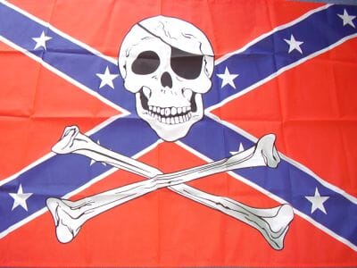 Rebel mit Pirat Fahne gedruckt | 90 x 150 cm - Bild 1