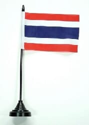 Thailand Tisch-Fahne mit Fuss | 10 x 15 cm - Bild 1