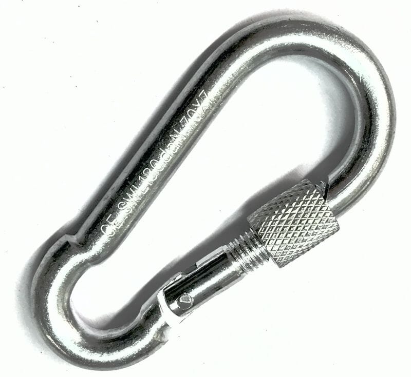Feuerwehrkarabiner mit Sicherung | Gesamtl&auml;nge 70 mm - Bild 1