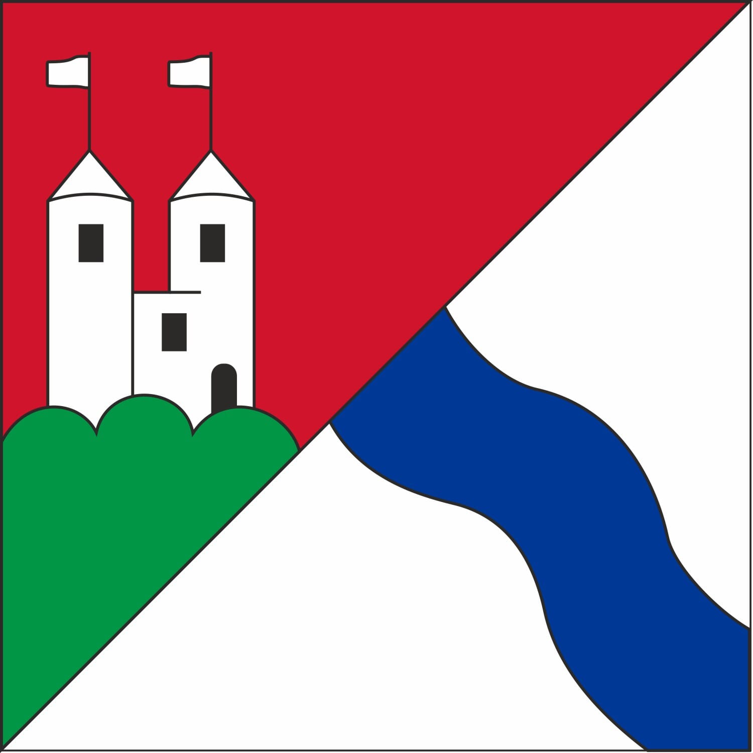Fahne Gemeinde 4653 Oberg&ouml;sgen (SO) | 30 x 30 cm und Gr&ouml;sser - Bild 1