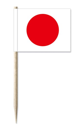 Mini-Fahnen Japan Pack &agrave; 50 St&uuml;ck | 30 x 40 mm - Bild 1