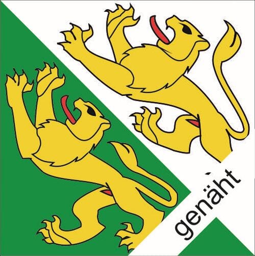 Fahne Thurgau TG gen&auml;ht / appliziert | 350 x 350 cm - Bild 1