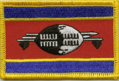 Patch Sticker zum aufb&uuml;geln Swasiland / Eswatini | 5.5 x 9 cm - Bild 1