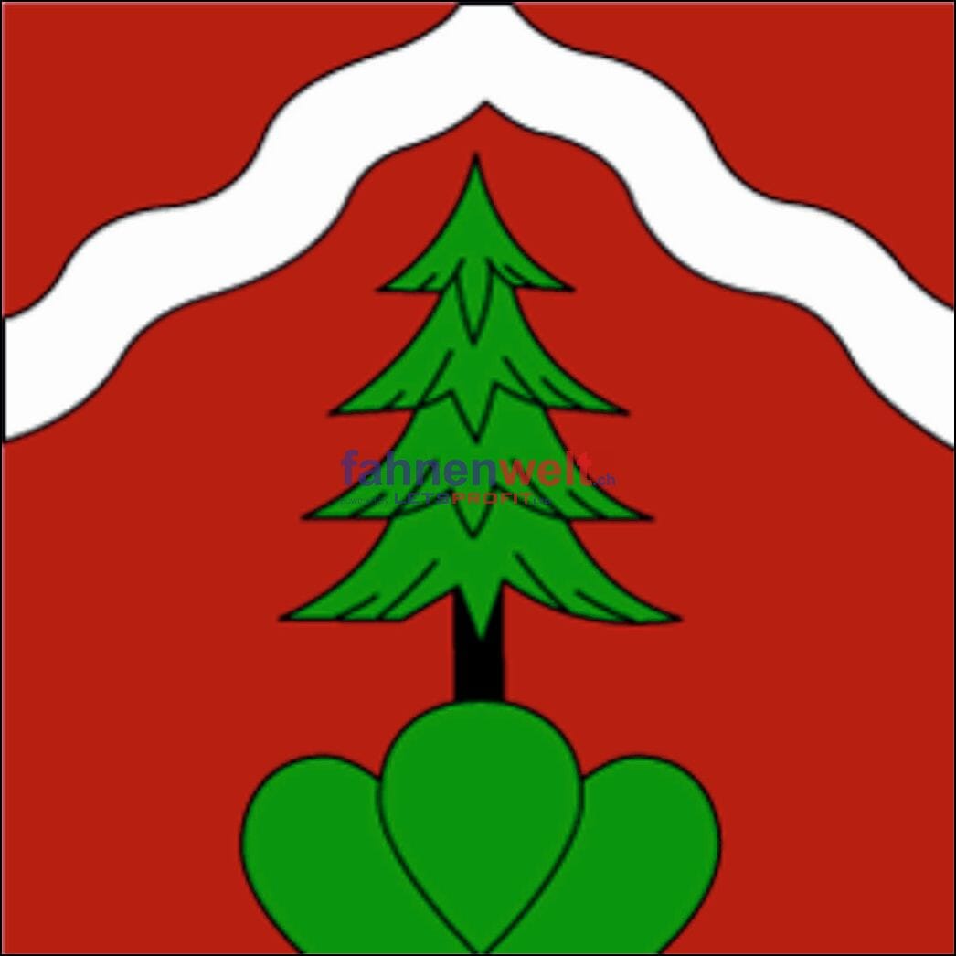 Fahne Gemeinde 6676 Bignasco Ehemalige Gemeinde (TI) | 30 x 30 cm und Gr&ouml;sser - Bild 1