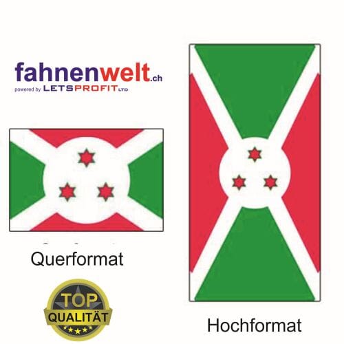 Burundi Fahne aus Multi-Flag im Hoch- und Querformat | diverse Gr&ouml;ssen - Bild 1