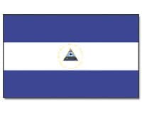 Nicaragua Hissfahne gedruckt im Querformat | 90 x 150 cm - Bild 1