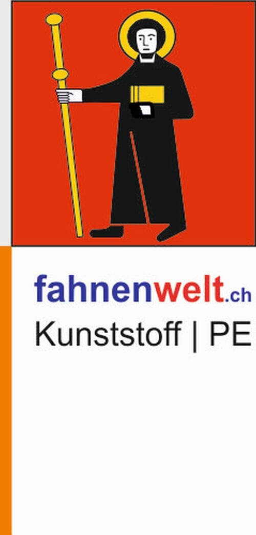 Fahne Glarus am Stab | 20 x 20 cm | Pack &agrave; 5 St&uuml;ck PE - Bild 1