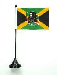 Bob Marley Tisch-Fahne mit Fuss | 10 x 15 cm - Bild 1
