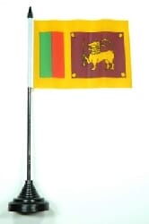 Sri Lanka Tisch-Fahne mit Fuss | 10 x 15 cm - Bild 1