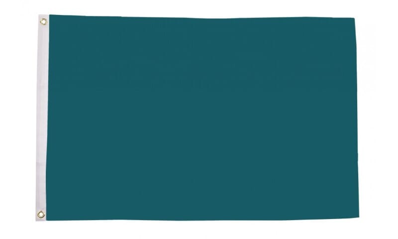 Blaugr&uuml;ne Fahne aus Stoff | Teal 90 x 150 cm - Bild 1