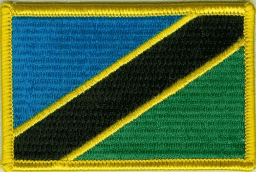 Patch Sticker zum aufb&uuml;geln Tansania | 5.5 x 9 cm - Bild 1