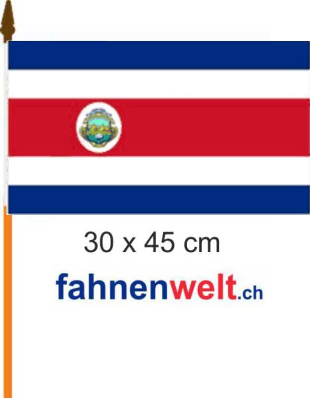 Costa Rica Fahne / Flagge am Stab | 30 x 45 cm - Bild 1