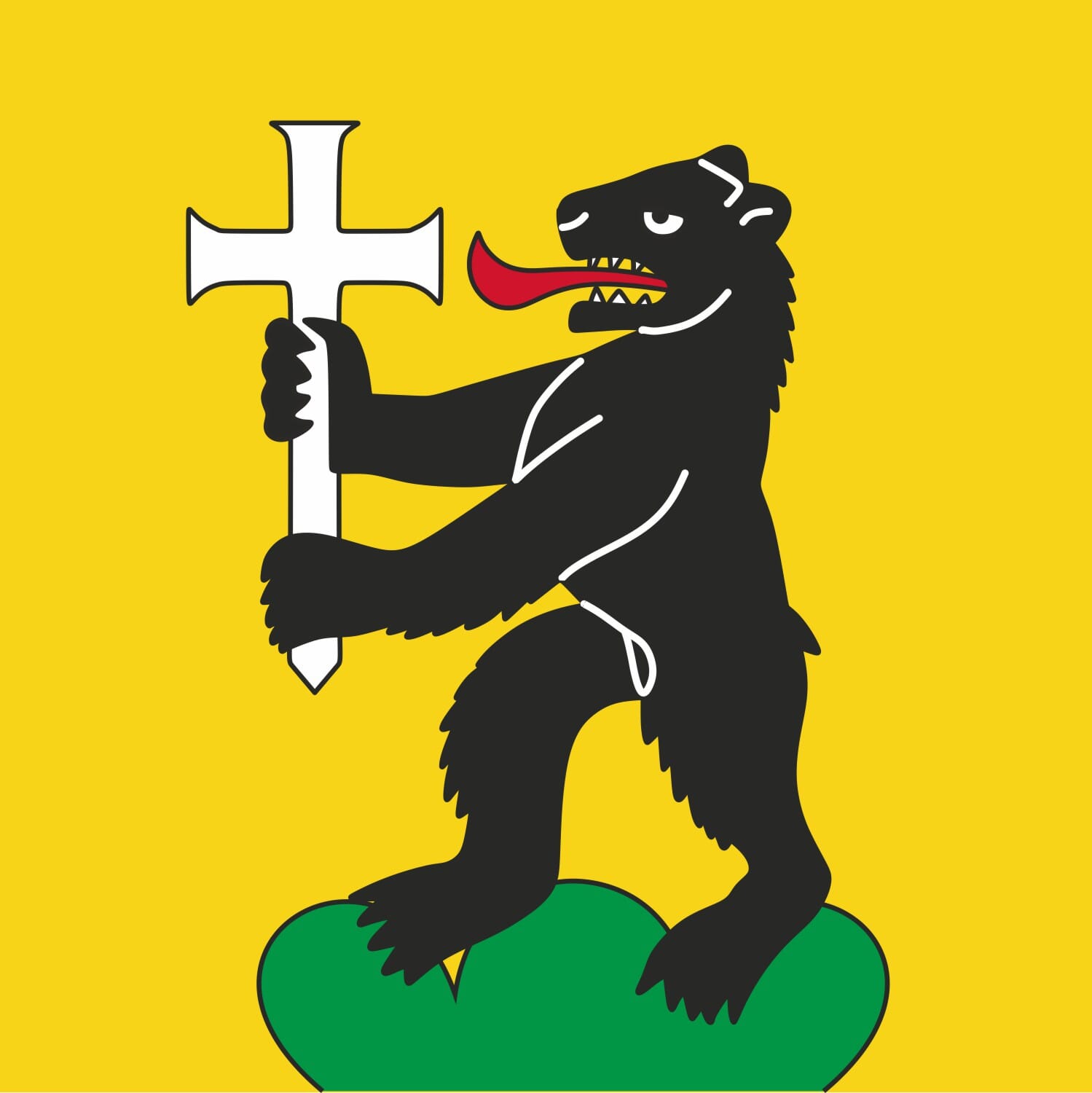Fahne Gemeinde 6493 Hospental (UR) | 30 x 30 cm und Gr&ouml;sser - Bild 1