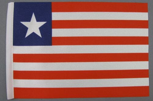 Liberia Tisch-Fahne DeLuxe ohne St&auml;nder | 15.5 x 24 cm - Bild 2