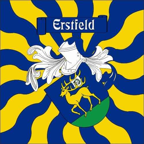 Fahne geflammt Gemeinde 6472 Erstfeld (UR) | 30 x 30 cm und Gr&ouml;sser - Bild 1