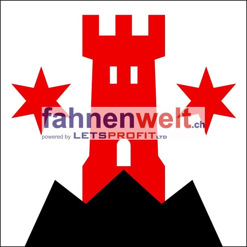 Fahne Gemeinde 7433 Casti-Wergenstein (GR) | 30 x 30 cm und Gr&ouml;sser - Bild 1