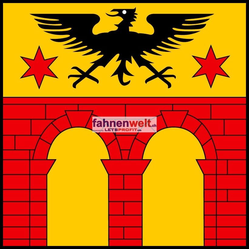 Fahne Gemeinde 3953 Inden (VS) | 30 x 30 cm und Gr&ouml;sser - Bild 1