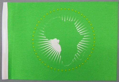 Afrikanische Union Tisch-Fahne DeLuxe ohne St&auml;nder | 15.5 x 24 cm - Bild 2