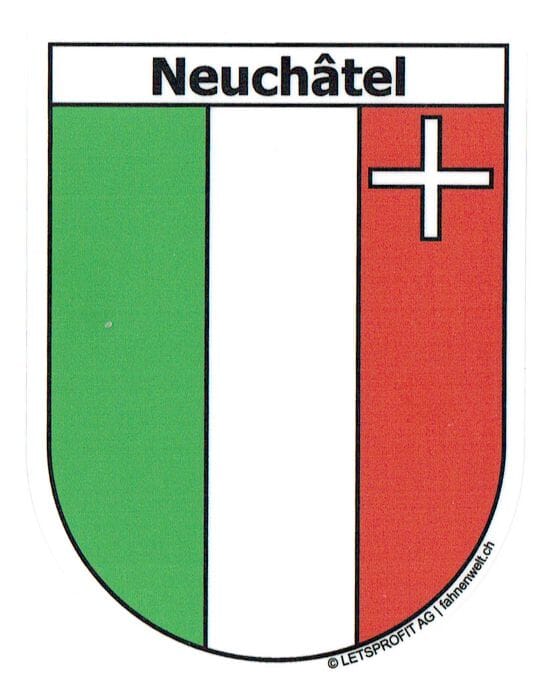 Wappen Neuenburg/Neuchatel Aufkleber NE | ca. 13.5 x 17.7 cm - Bild 1