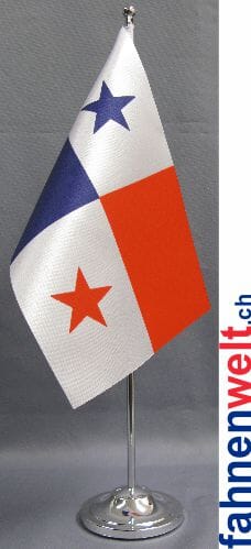 Panama Tisch-Fahne DeLuxe ohne St&auml;nder | 15.5 x 24 cm - Bild 1