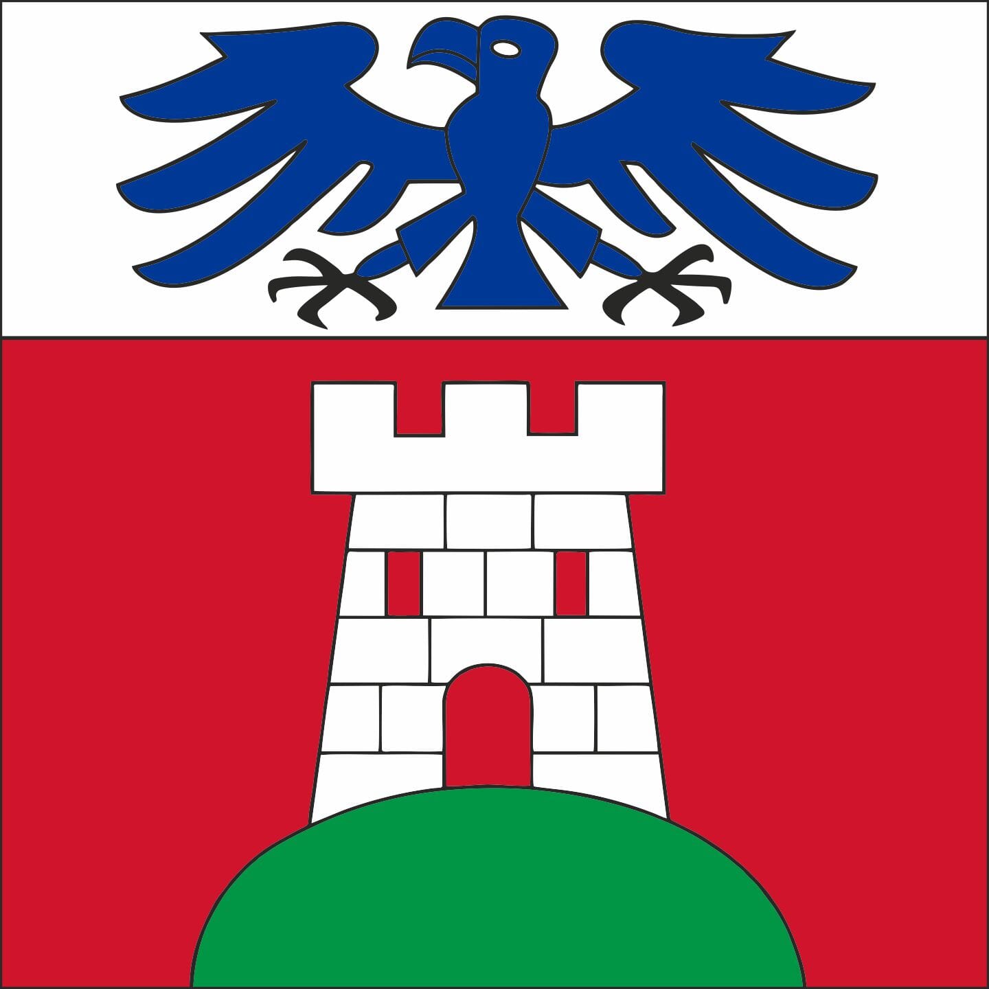 Fahne Gemeinde 2538 Romont (BE) | 30 x 30 cm und Gr&ouml;sser - Bild 1