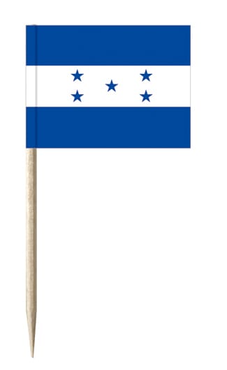 Mini-Fahnen Honduras Pack &agrave; 50 St&uuml;ck | 30 x 40 mm - Bild 1
